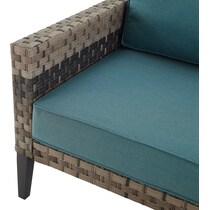 kitty hawk blue outdoor loveseat   