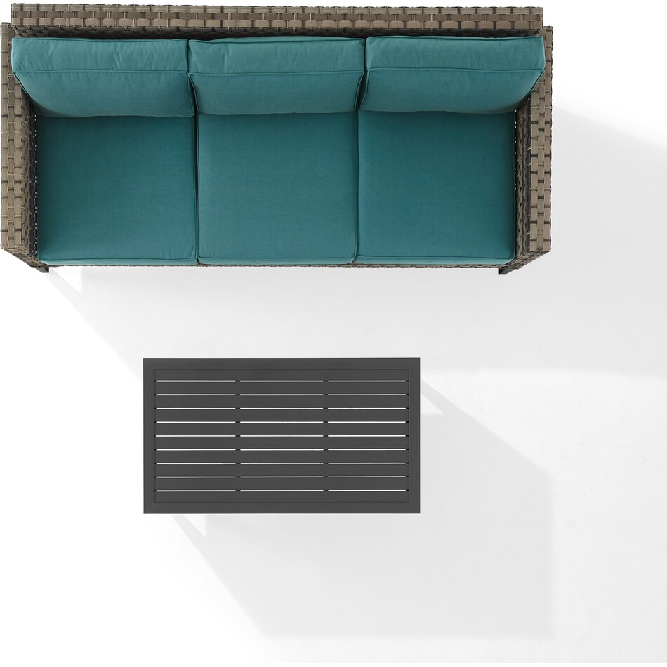 kitty hawk blue outdoor sofa set   