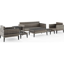 kitty hawk blue outdoor sofa set   