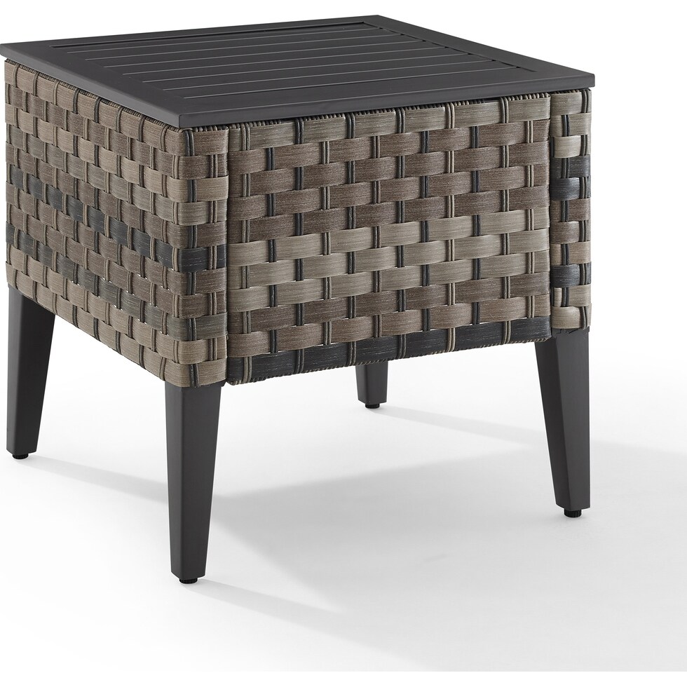 kitty hawk dark brown outdoor end table   