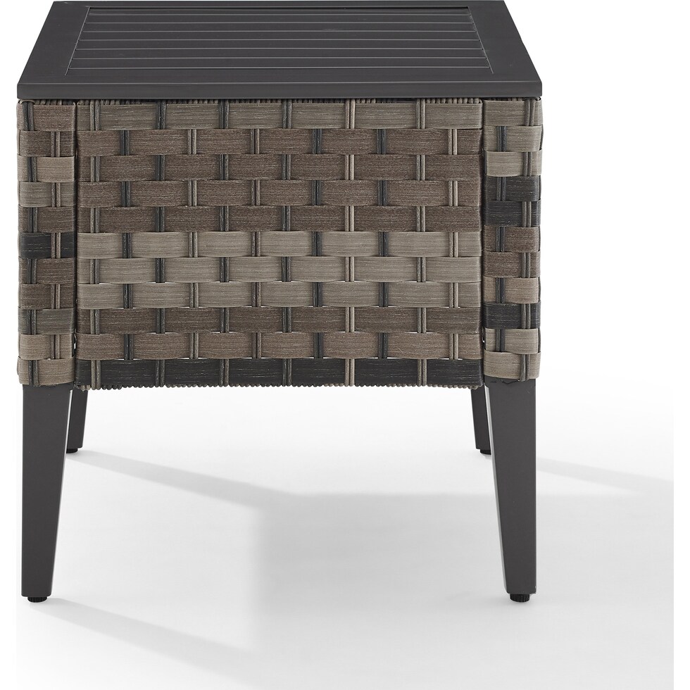 kitty hawk dark brown outdoor end table   
