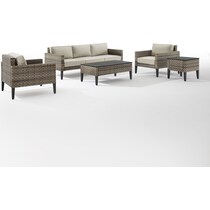 kitty hawk taupe outdoor sofa set   