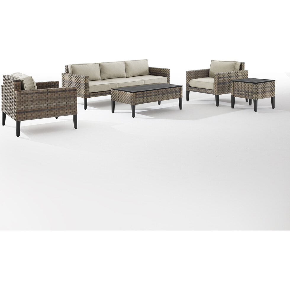 kitty hawk taupe outdoor sofa set   