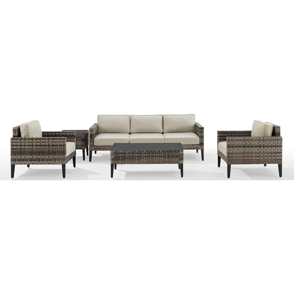 kitty hawk taupe outdoor sofa set   
