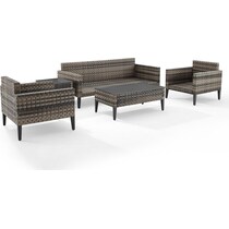 kitty hawk taupe outdoor sofa set   
