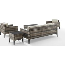 kitty hawk taupe outdoor sofa set   