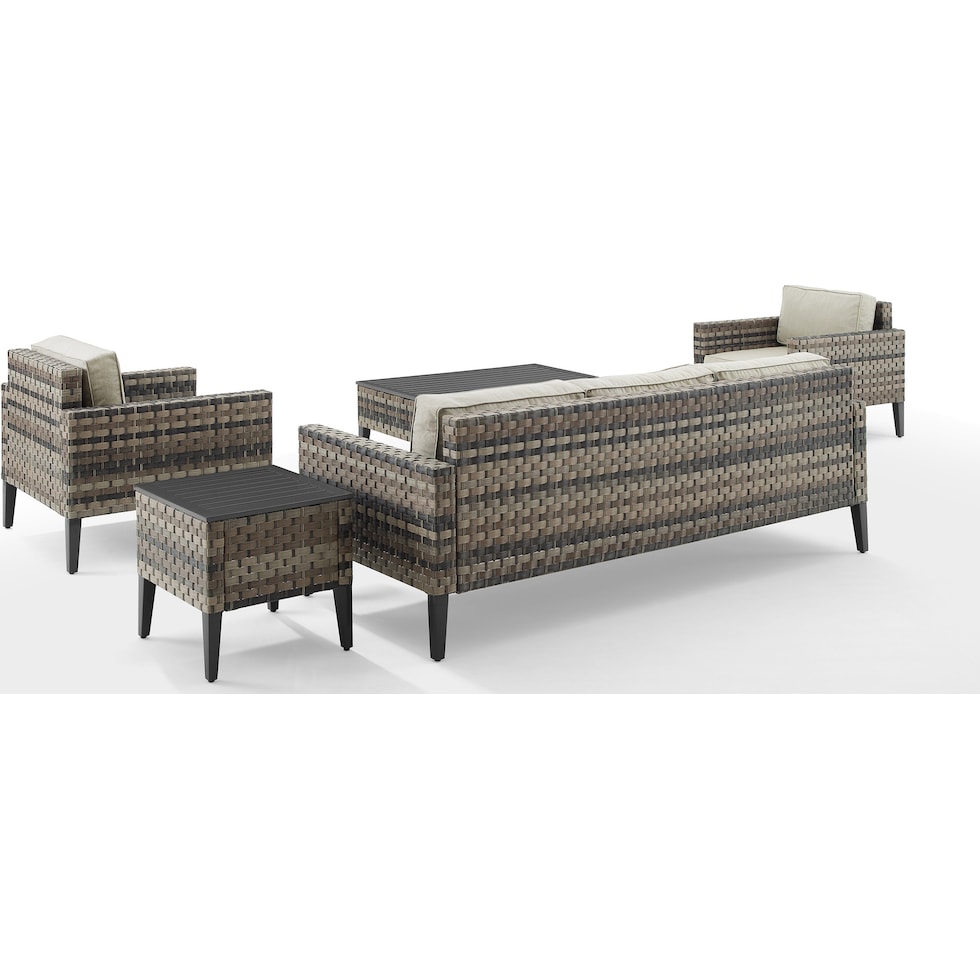 kitty hawk taupe outdoor sofa set   