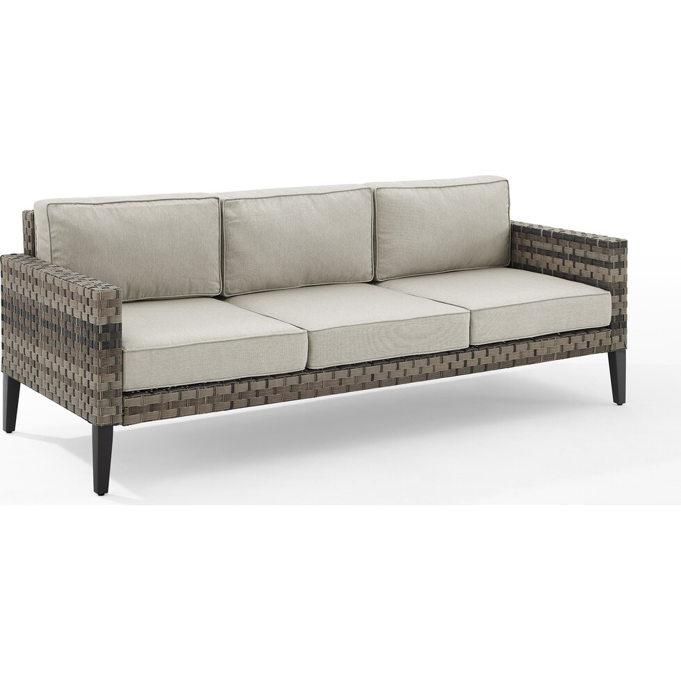 kitty hawk taupe outdoor sofa   