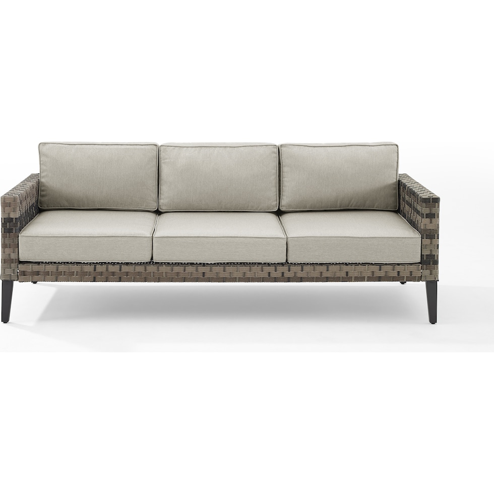 kitty hawk taupe outdoor sofa   