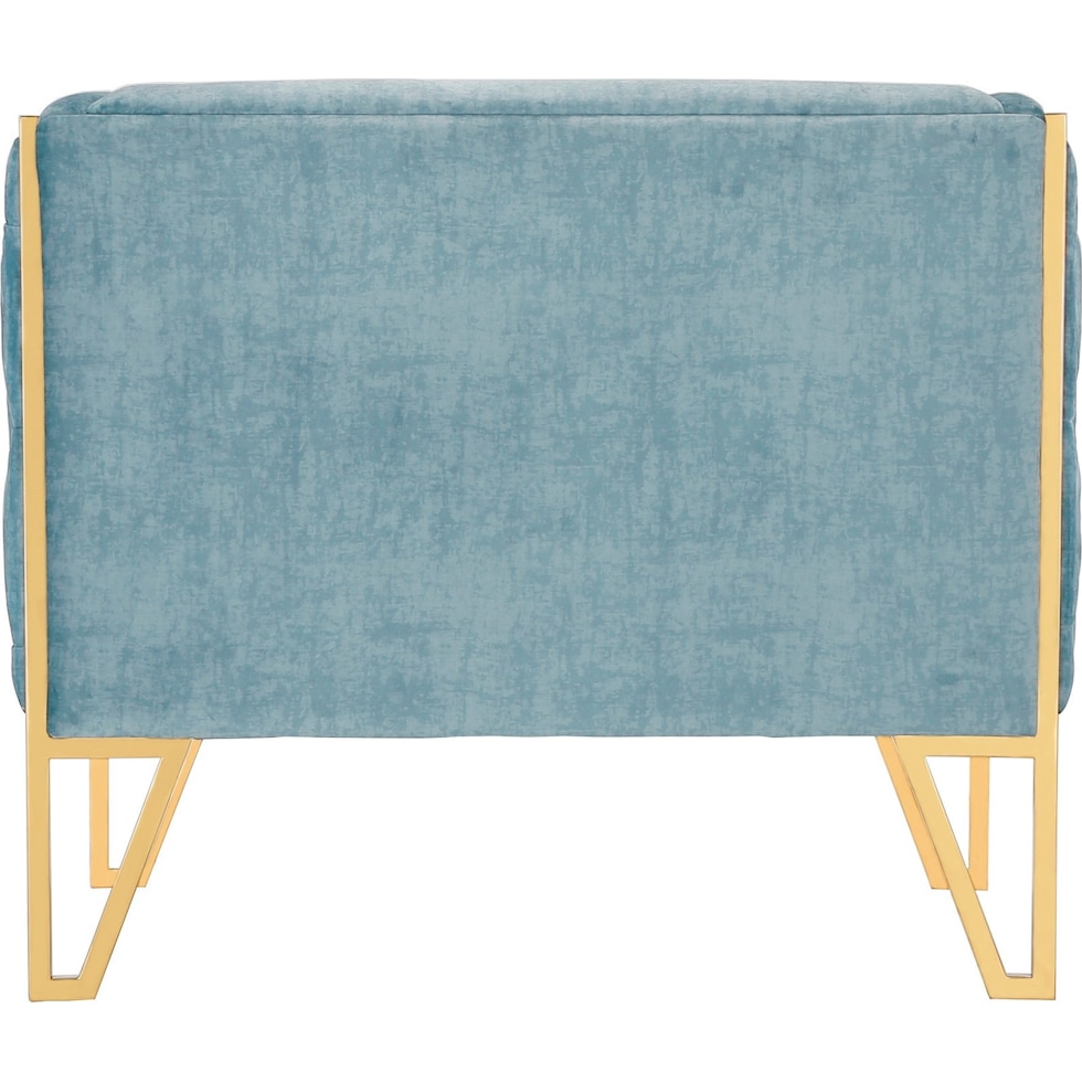 knightley blue gold accent chair   