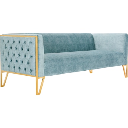 Knightley Sofa - Blue/Gold