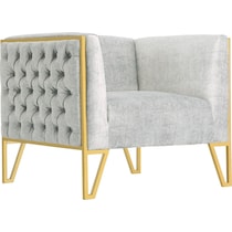 knightley gray gold accent chair   