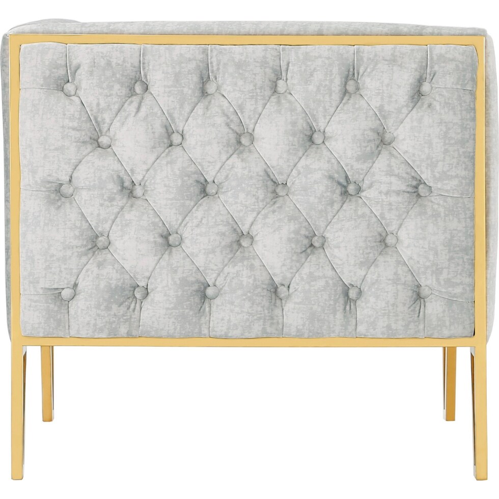 knightley gray gold accent chair   