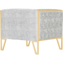 knightley gray gold accent chair   