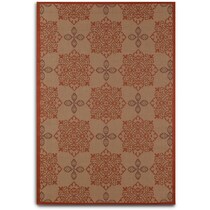 knot red outdoor area rug   