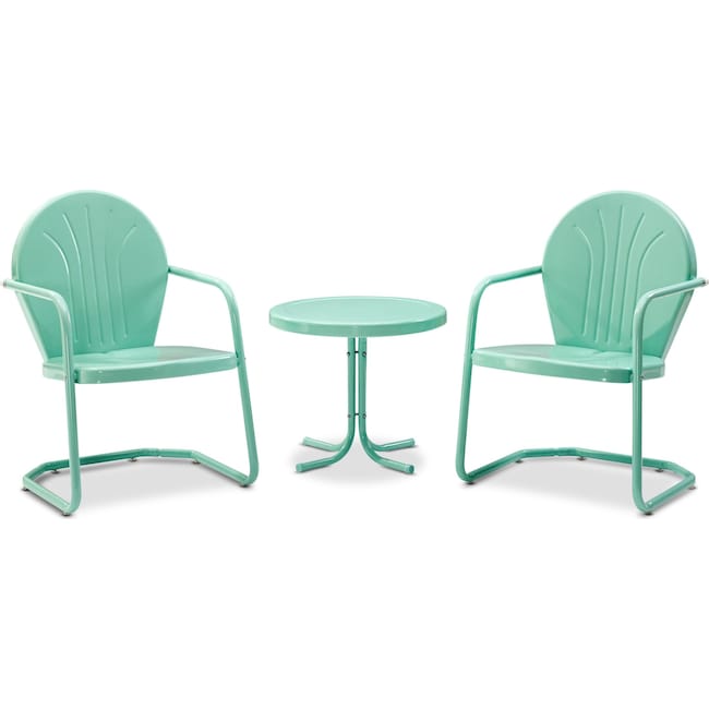Outdoor Furniture - Kona Set of 2 Outdoor Chairs and Side Table