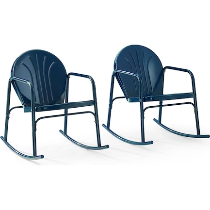 Kona Set of 2 Outdoor Rocking Chairs - Navy