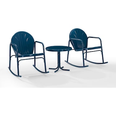 Kona Set of 2 Outdoor Rocking Chairs and Side Table