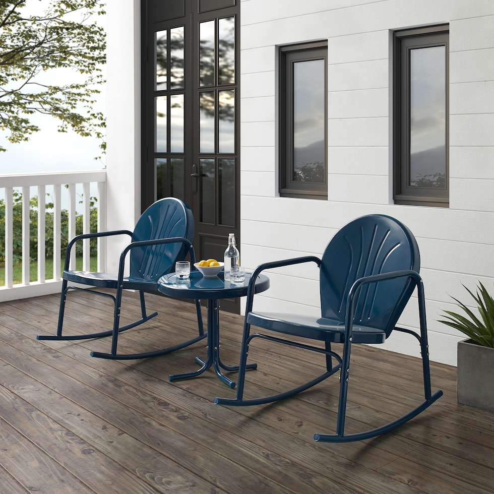 kona blue outdoor chair set   