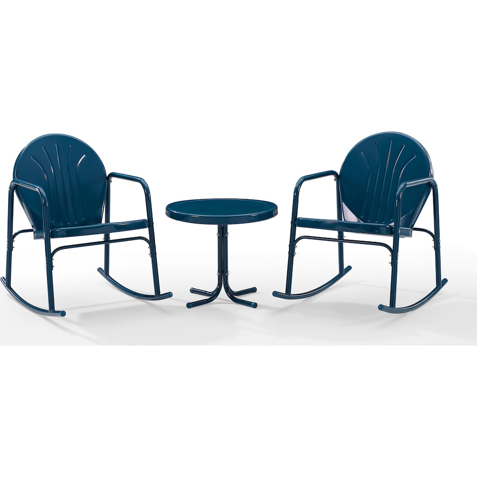 kona blue outdoor chair set   