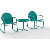 kona blue outdoor chair set   