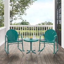 kona blue outdoor chair set   