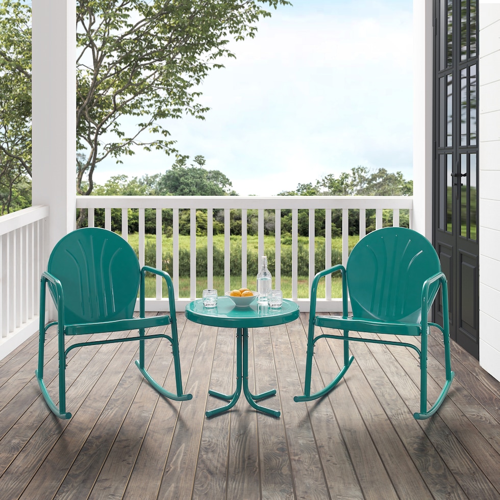 kona blue outdoor chair set   