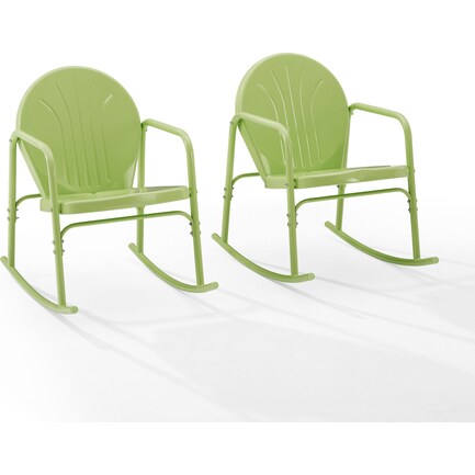 Kona Set of 2 Outdoor Rocking Chairs - Key Lime