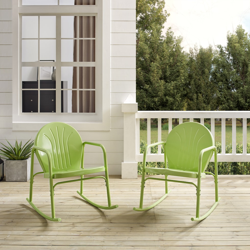 kona green outdoor chair set   