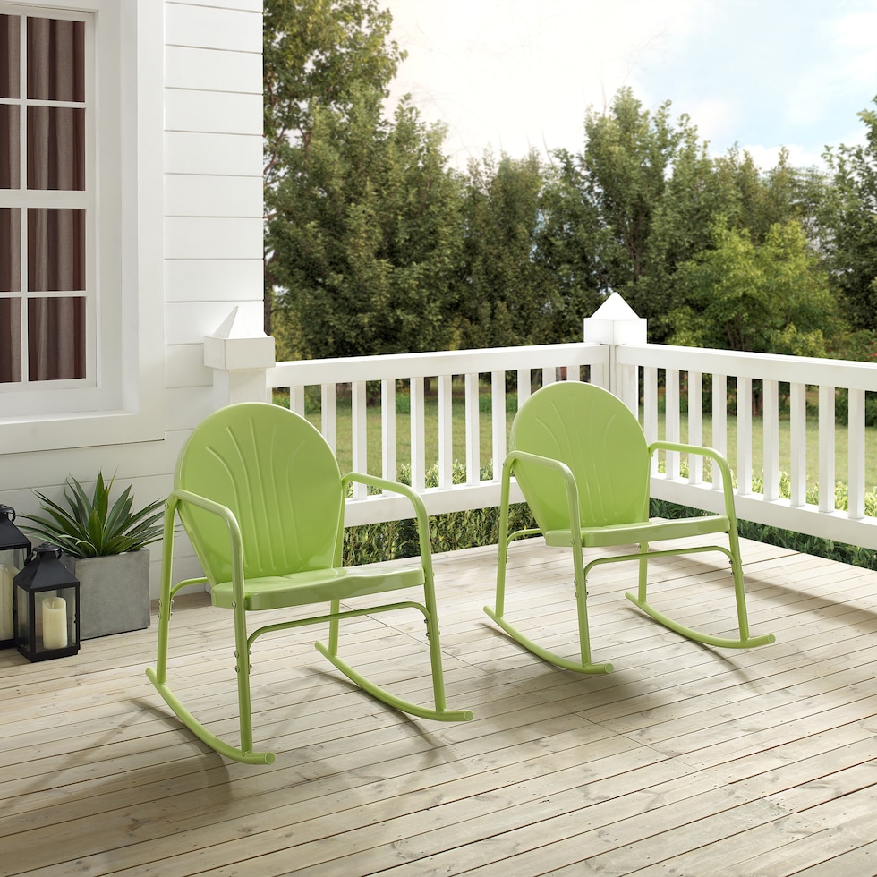 kona green outdoor chair set   