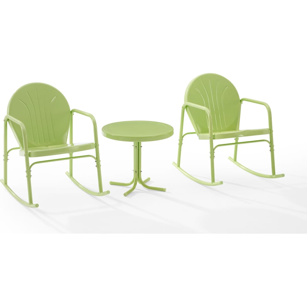 kona green outdoor chair set   