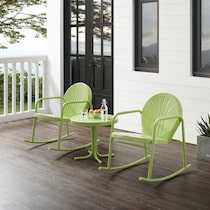 kona green outdoor chair set   