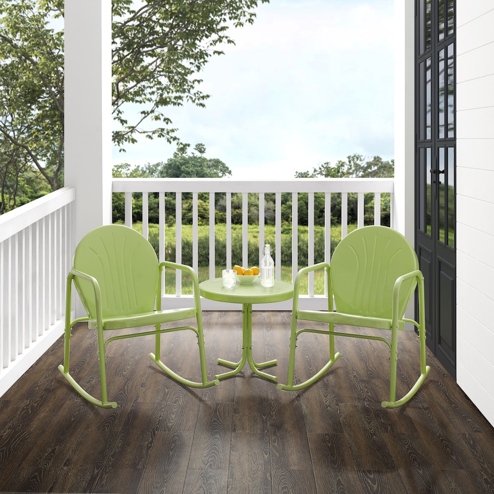 kona green outdoor chair set   