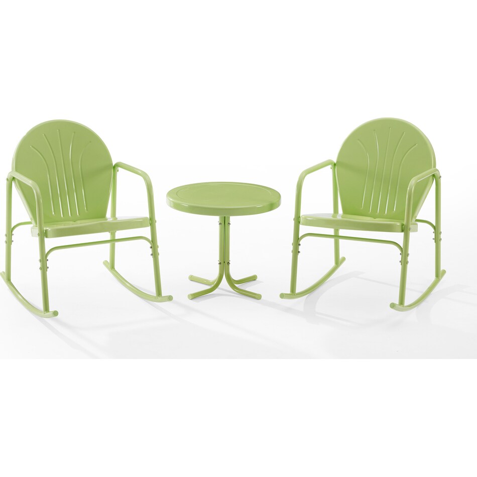 kona green outdoor chair set   