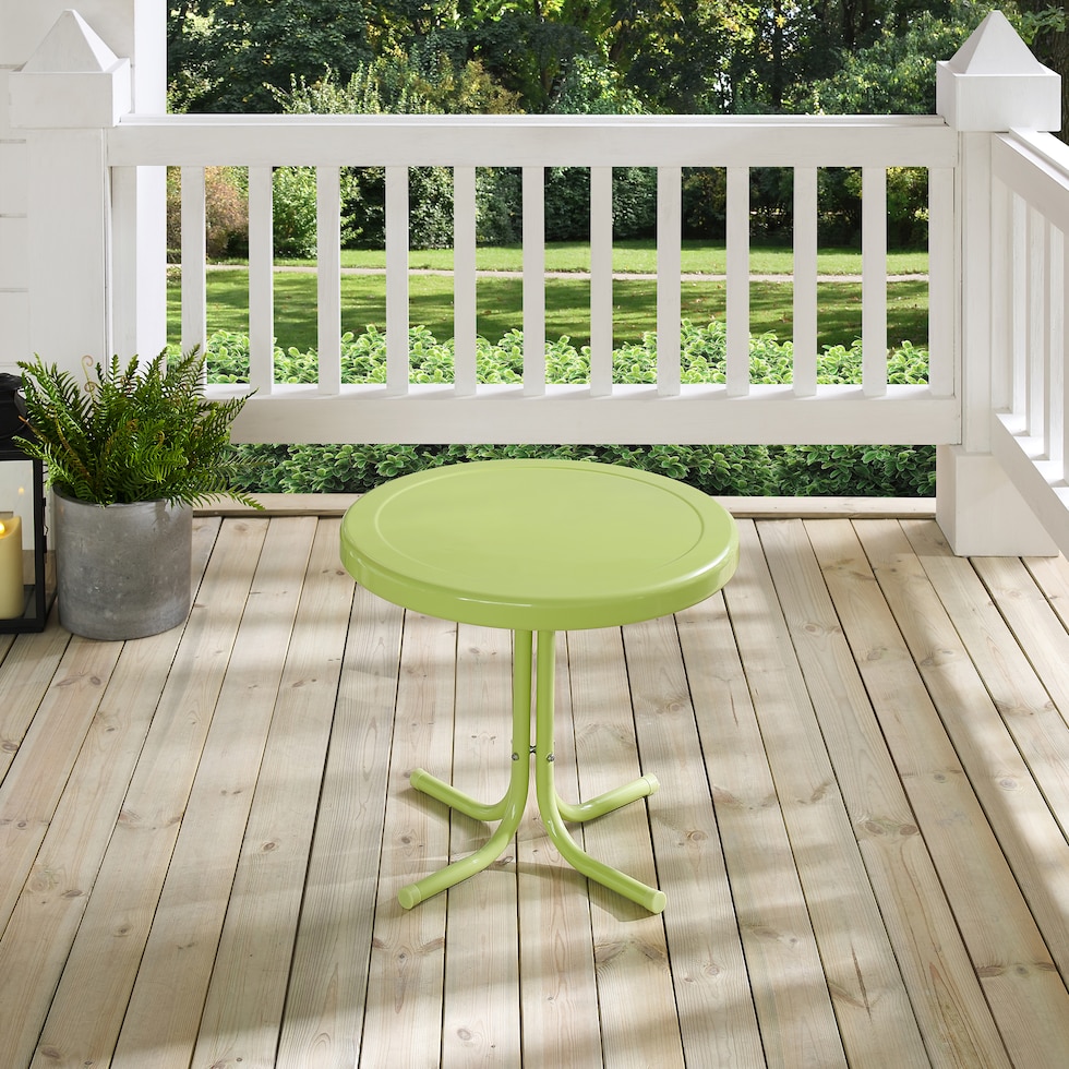 kona green outdoor end table   