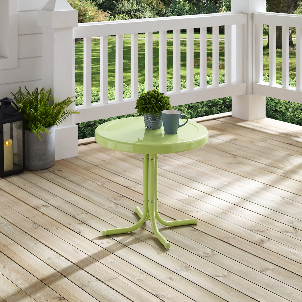 kona green outdoor end table   