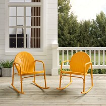kona orange outdoor chair set   