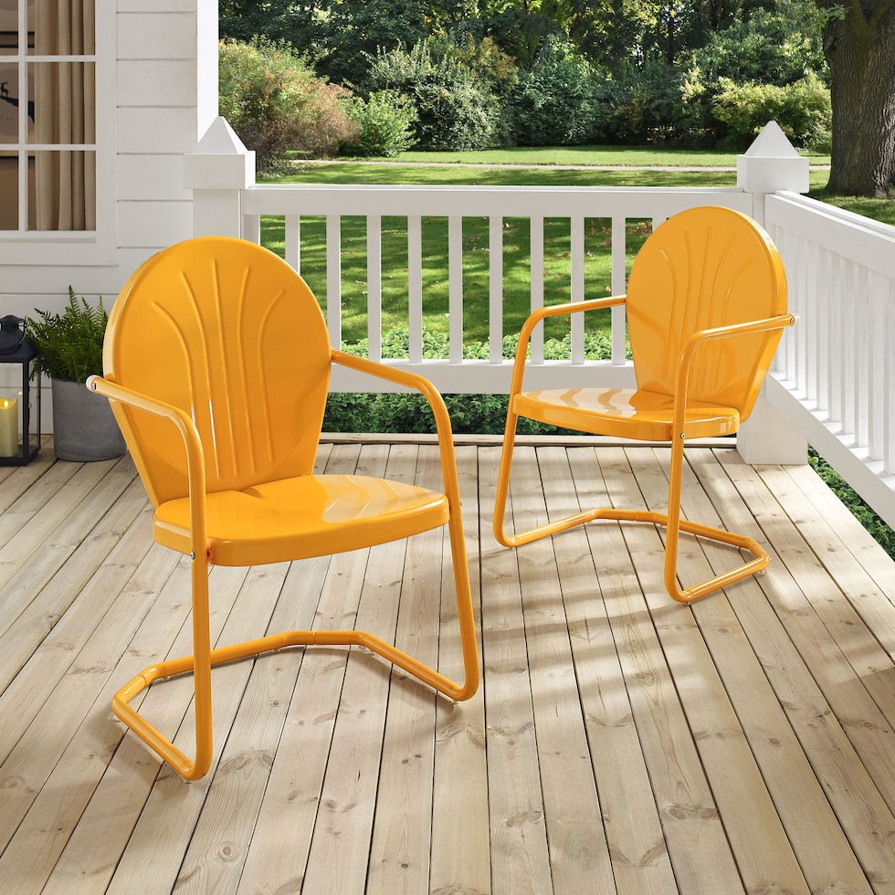 kona orange outdoor chair   