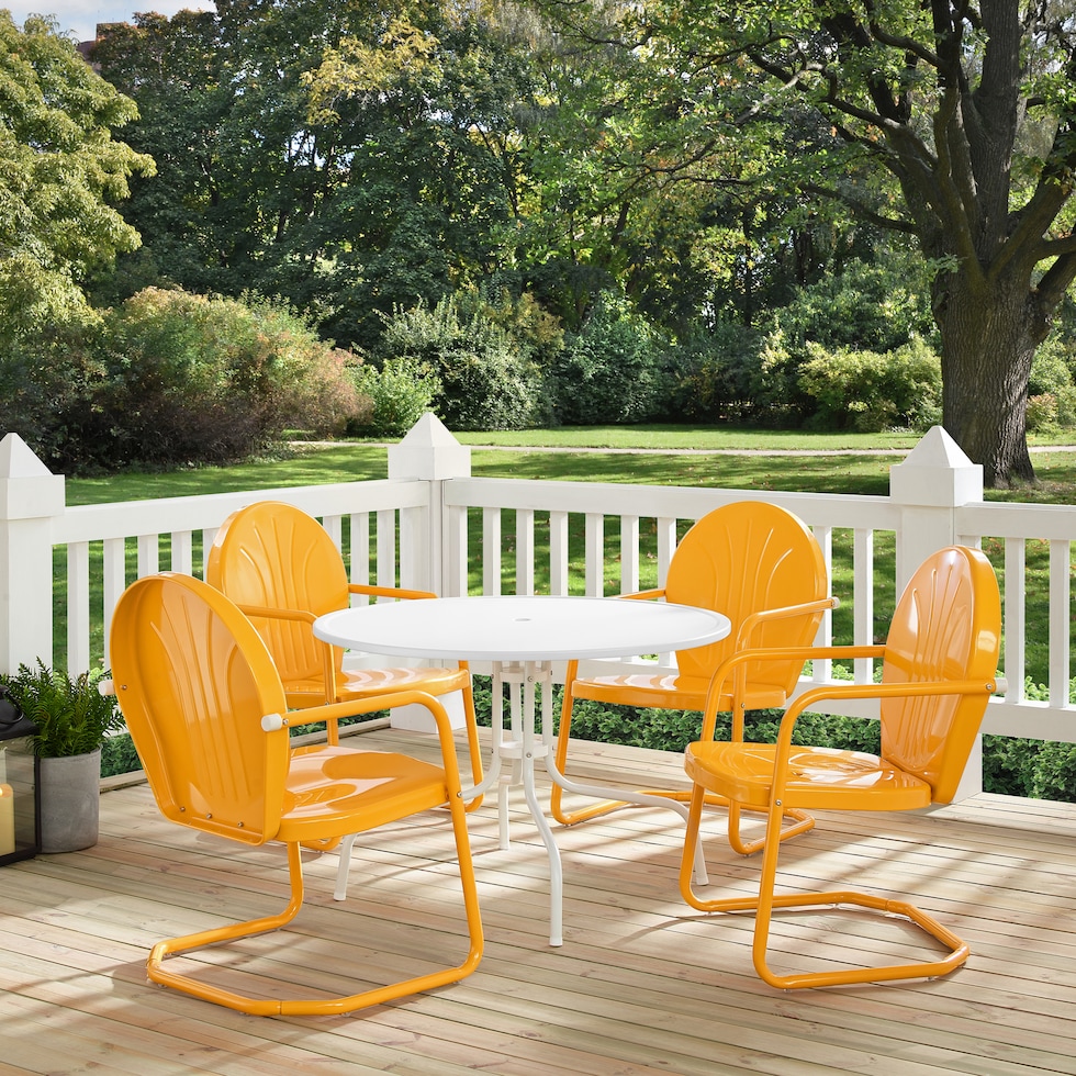 kona orange outdoor dinette   