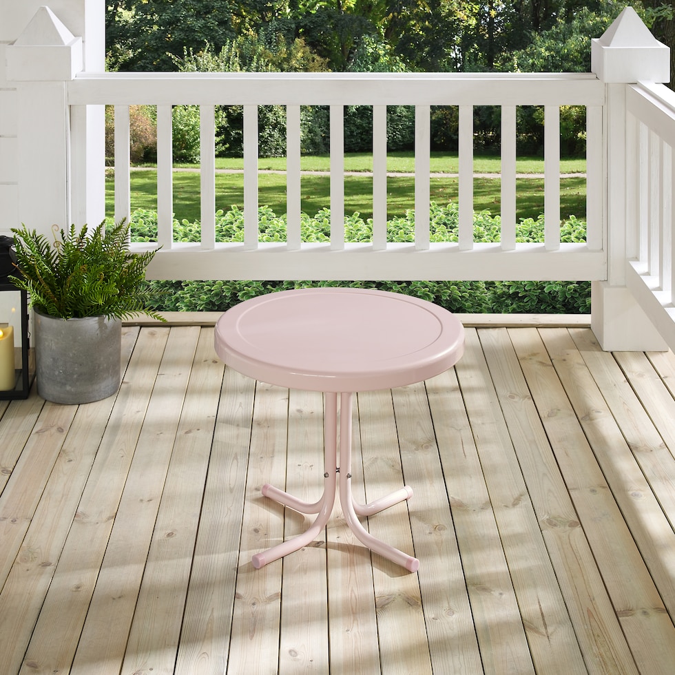 kona pink outdoor end table   