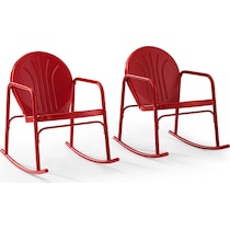 kona red outdoor chair set   