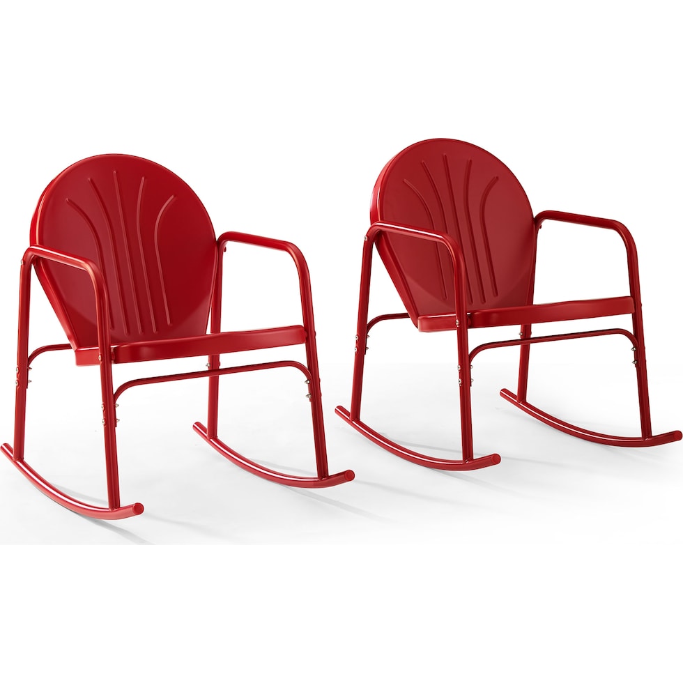 kona red outdoor chair set   