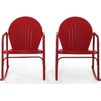 kona red outdoor chair set   