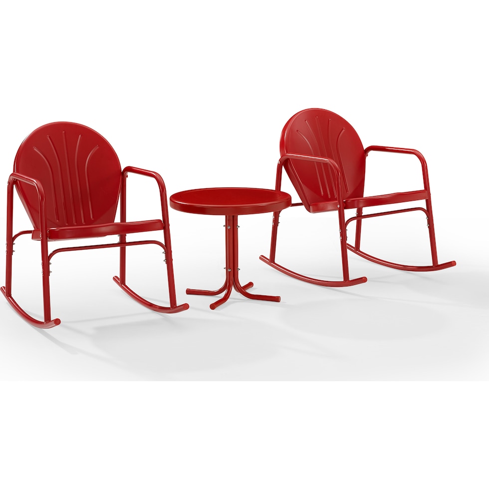 kona red outdoor chair set   
