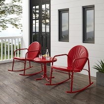 kona red outdoor chair set   