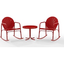 kona red outdoor chair set   