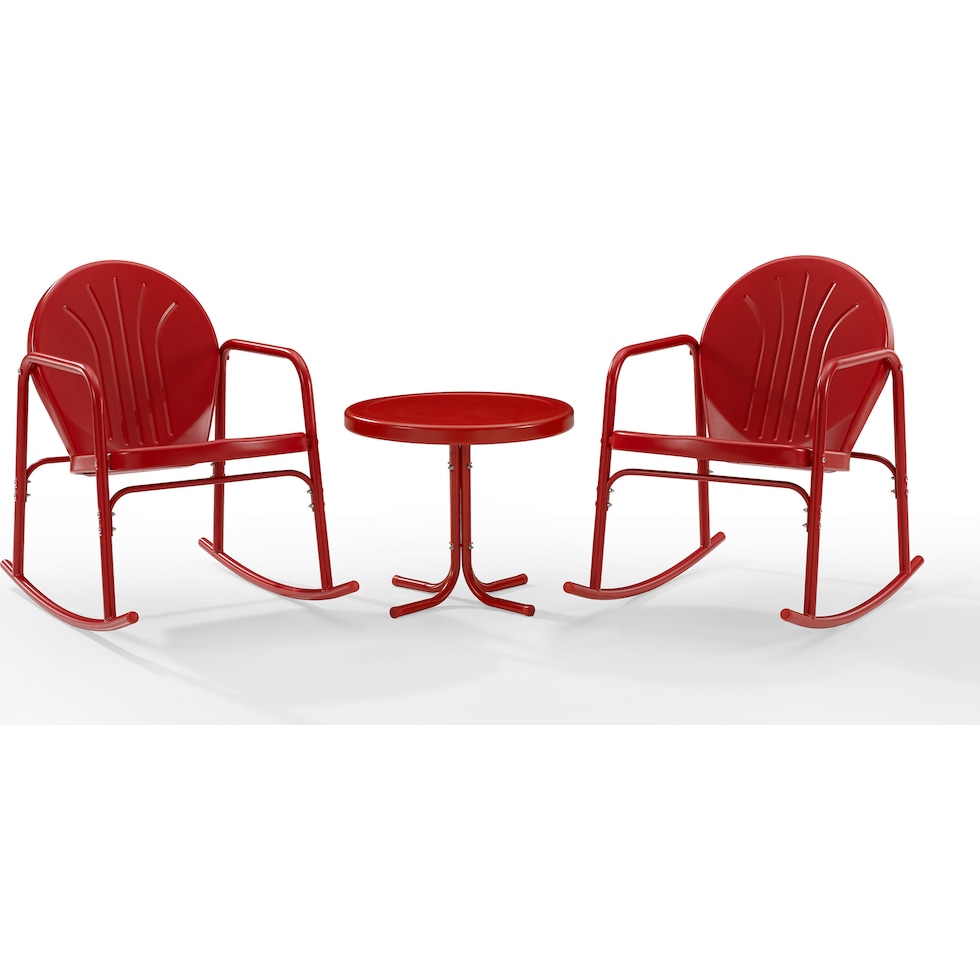 kona red outdoor chair set   