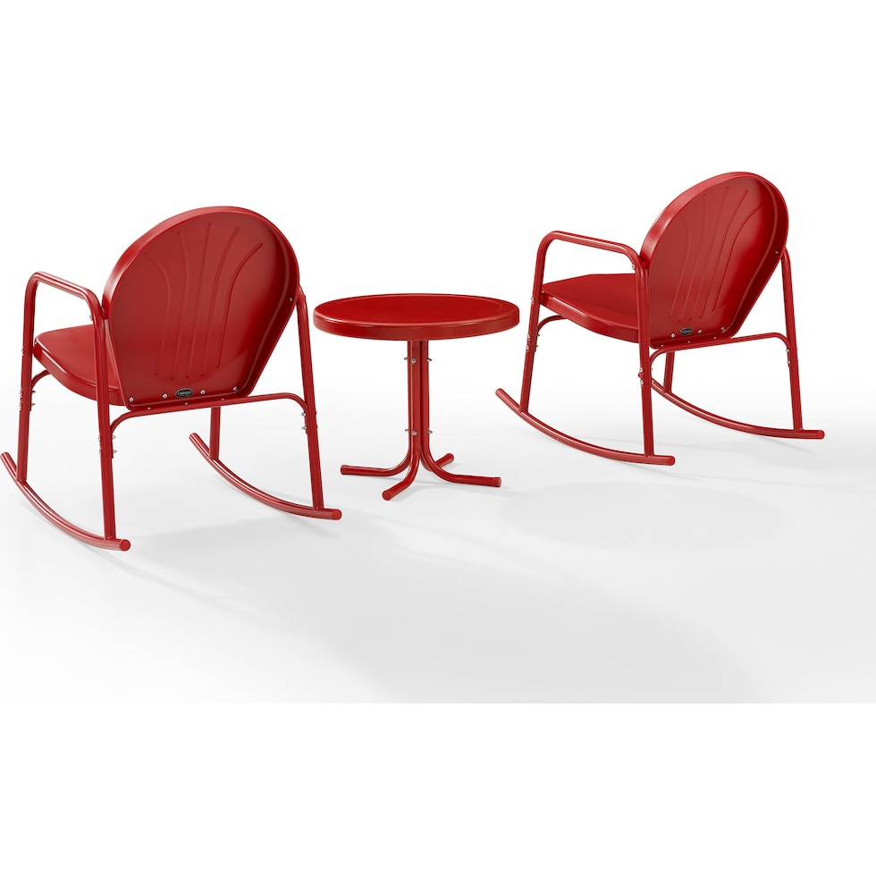 kona red outdoor chair set   