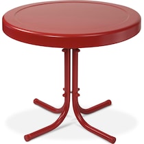 kona red outdoor end table   