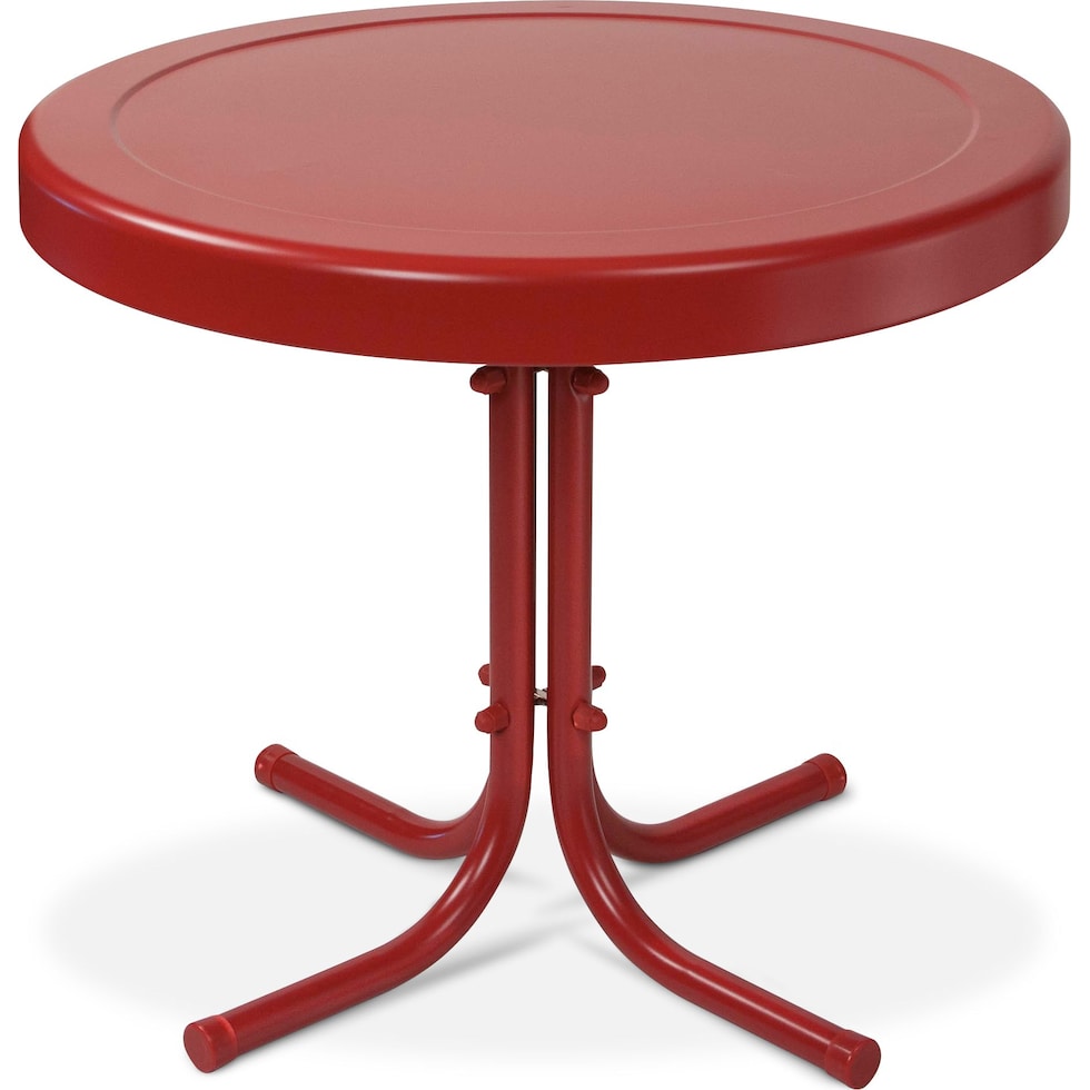 kona red outdoor end table   